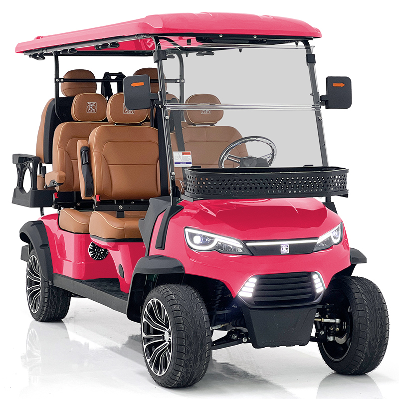 Carro de caza estilo H 4+2 plazas rosa rojo