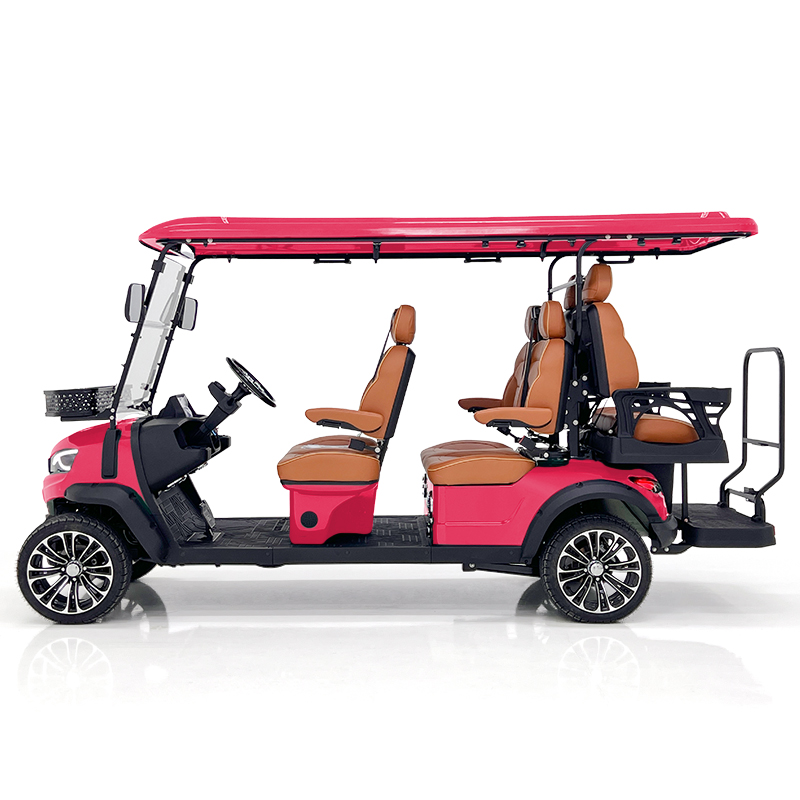 Carro de caza estilo H 4+2 plazas rosa rojo